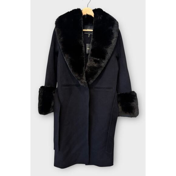 Maje Galaxyra Double-Faced Faux Fur Coat Size FR/36,US/Small - Picture 11 of 16
